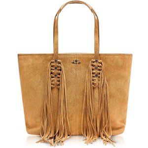 ZADIG & VOLTAIRE Mick Suede Fringed Tote Bag